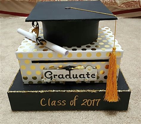 This section is all about graduation card box ideas Some card boxes are so simple to make, and it will probably only take you a few minutes Other boxes have extra special details that are sure to make them pop Regardless of which way you go, these are a fun addition to any graduation party 41. . Homemade graduation card box diy